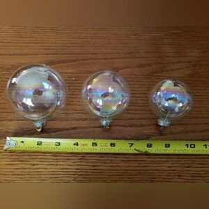 Kurt S. Adler Fancy Iridescent Glass Fillable Christmas Ornaments (Singles)